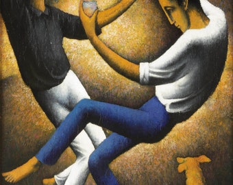 Les deux basques by Félix Elie Tobeen Home Decor Wall Decor Giclee Art Print Poster A4 A3 A2 Large Print BOGOFREE (see product page)