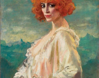 The Marchesa Casati by Augustus Edwin John Home Decor Wall Decor Giclee Art Print Poster A4 A3 A2 Large Print FLAT RATE SHIPPING