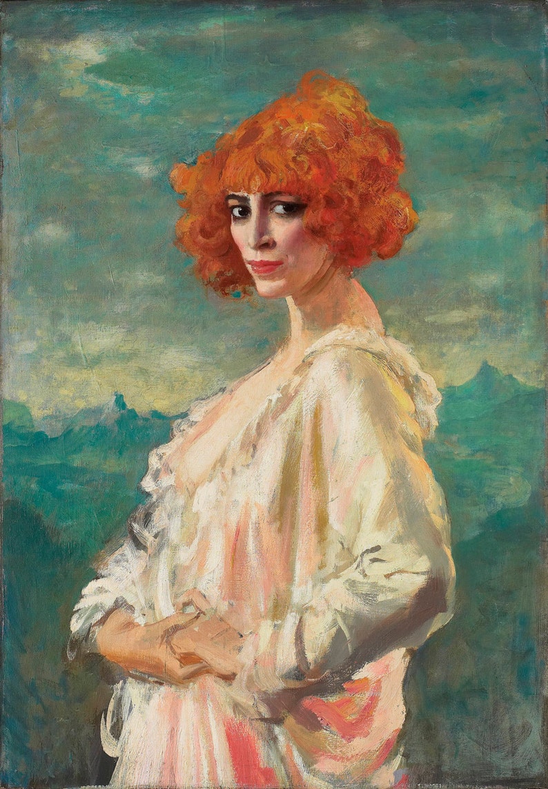 The Marchesa Casati by Augustus Edwin John Home Decor Wall Decor Giclee Art Print Poster A4 A3 A2 Large Print FLAT RATE SHIPPING image 1