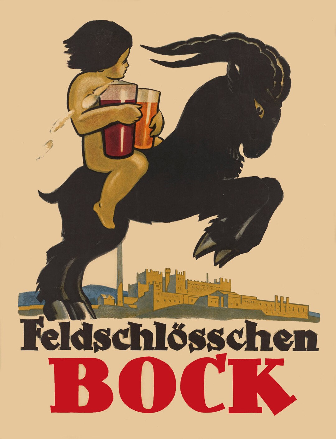 German Drink Advertisment Poster Bock Beer Giclee Print - Etsy