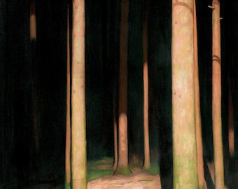 In the Forest by Hans Emmenegger Home Decor Wall Decor Giclee Art Print Poster A4 A3 A2 Large Print FLAT RATE SHIPPING