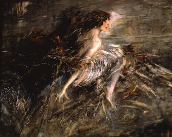 Ritratto della Marchesa Casati  by Giovanni Boldini Home Decor Wall Decor Giclee Art Print Poster A4 A3 A2 Large FLAT RATE SHIPPING