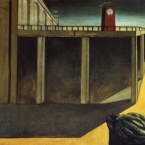 The Melancholy of Departure by Giorgio De Chirico Home Decor Wall Decor Giclee Art Print Poster A4 A3 A2 Large Print FLAT RATE SHIPPING