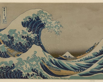 The Great Wave at Kanagawa by Katsushika Hokusai Home Decor Wall Decor Giclee Art Print Poster A4 A3 A2 Large Print FLAT RATE SHIPPING