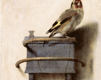 The Goldfinch by Carel Fabritius Home Decor Wall Decor Giclee Art Print Poster A4 A3 A2 Large FLAT RATE SHIPPING