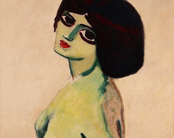 Deux yeux by Kees van Dongen Home Decor Wall Decor Giclee Art Print Poster A4 A3 A2 Large Print FLAT RATE SHIPPING