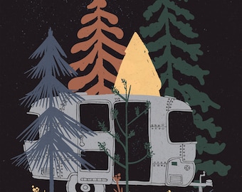 Wild Airstream by ND Tank Home Decor Wall Decor Giclee Art Print Poster A4 A3 A2 Large Print