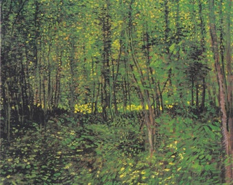 Trees and Undergrowth by Vincent Van Gogh Home Decor Wall Decor Giclee Art Print Poster A4 A3 A2 Large Print BOGOFREE (see product page)
