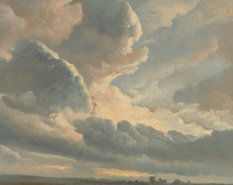Study of Clouds by Simon Alexandre-Clément Denis Home Decor Wall Decor Giclee Art Print Poster A4 A3 A2 Large BOGOFREE (see product page)