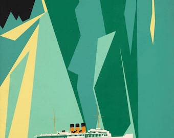 Giclee Print: Alaska and Taku Glacier Vintage Travel Poster