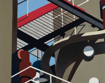 Catwalk by Charles Sheeler Home Decor Wall Decor Giclee Art Print Poster A4 A3 A2 Large Print FLAT RATE SHIPPING