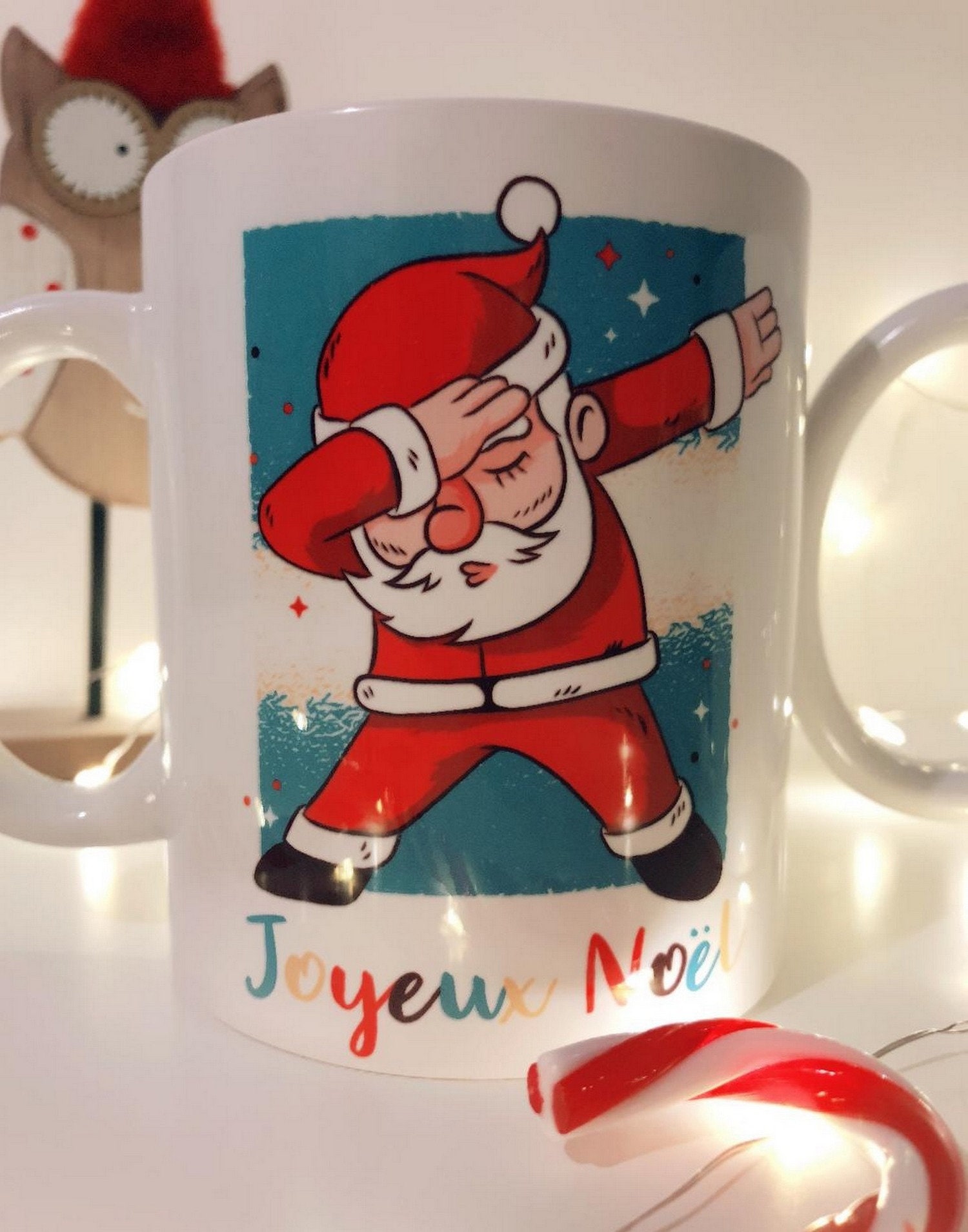 Mug Cadeau Noel Humour, Mug Santa Dab, Père Noel, Tasse Pere Noel Qui Danse Impression Francaise