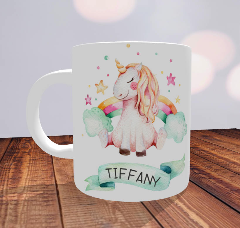 Mug Licorne Prénom, Mug Personnalisé, Tasse Personnalisée, Tasse Cadeau Licorne, Mug Tasse Impressio