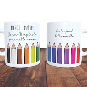 Taza personalizada Gracias maestro por este año - Taza personalizada, taza de maestro, regalo de maestro, regalo de fin de año, regalo de maestro