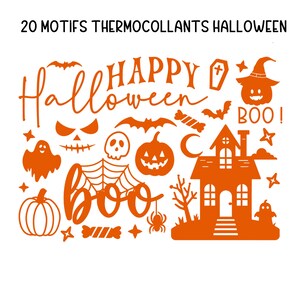 Padrão flexível para passar a ferro no Halloween, padrão para passar a ferro, transferência têxtil, padrão flexível no Halloween, aplique de Halloween, placa de transferência, flexível