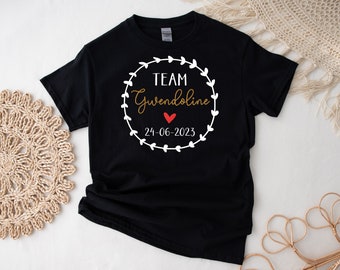 Bride's EVJF Team T-Shirt or bride-to-be personalized first name, EVJF t-shirt, Bride's team t-shirt, bride-to-be t-shirt,