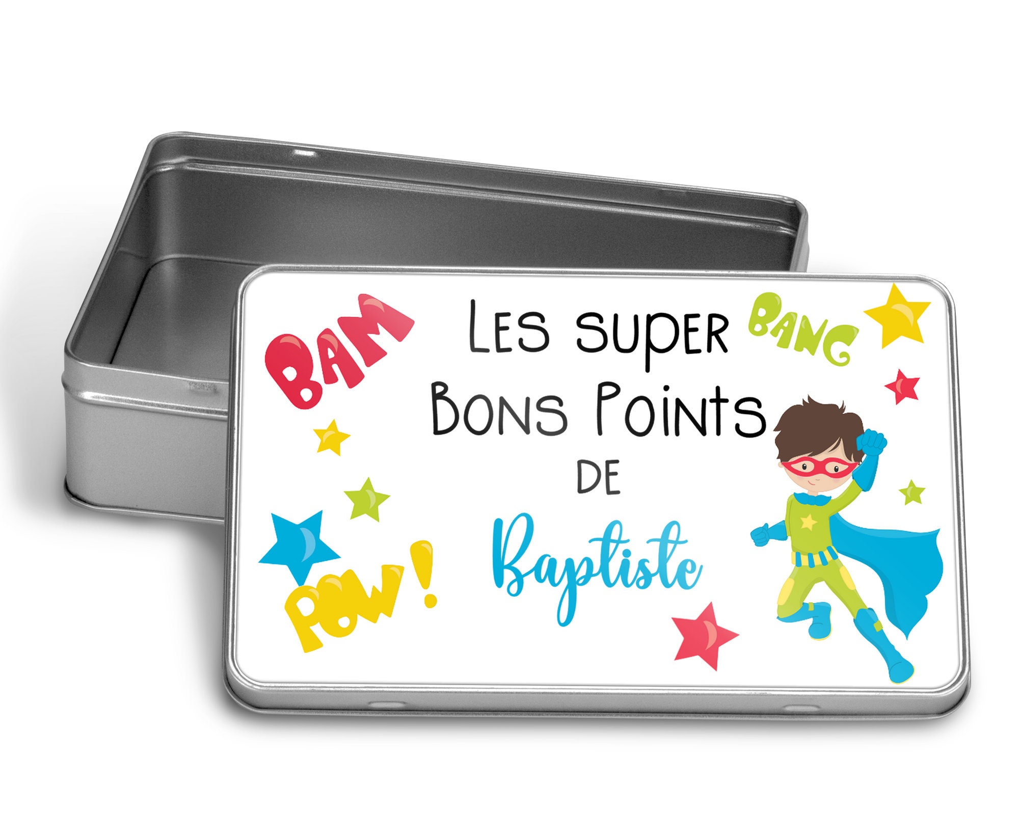 Boite à Bons Points Personnalisée Thème Super Hero Garcon