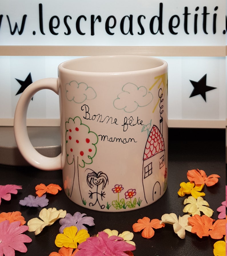  Mug  dessin  d enfant Impression Recto mug  dessin  mug  Etsy