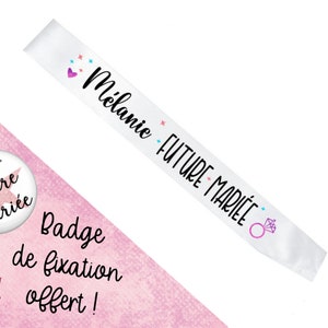 Personalized EVJF scarf, bride future gift, miss EVJF scarfIl