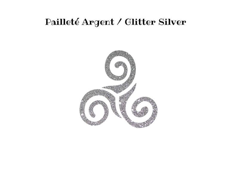 Motif flex thermocollant Triskel, transfert Triskel, motif thermocollant,transfert textile thermocollant,motif flex celtic,appliqué triskel image 7