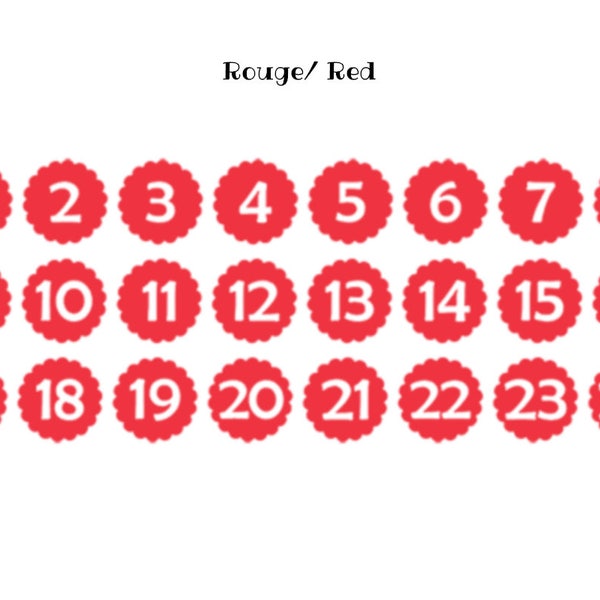 Nombres thermocollants calendrier de l'avent,motif thermocollant,transfert textile thermocollant,flex chiffres avent, DIY ,chiffres avent