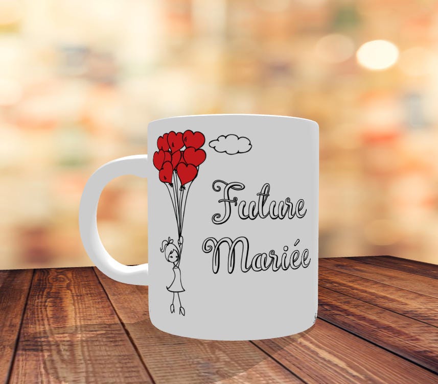 Mug Future Mariée, Mug Personnalisé, Tasse Personnalisée, Tasse à Personnaliser, Mug Prénom, Tasse C