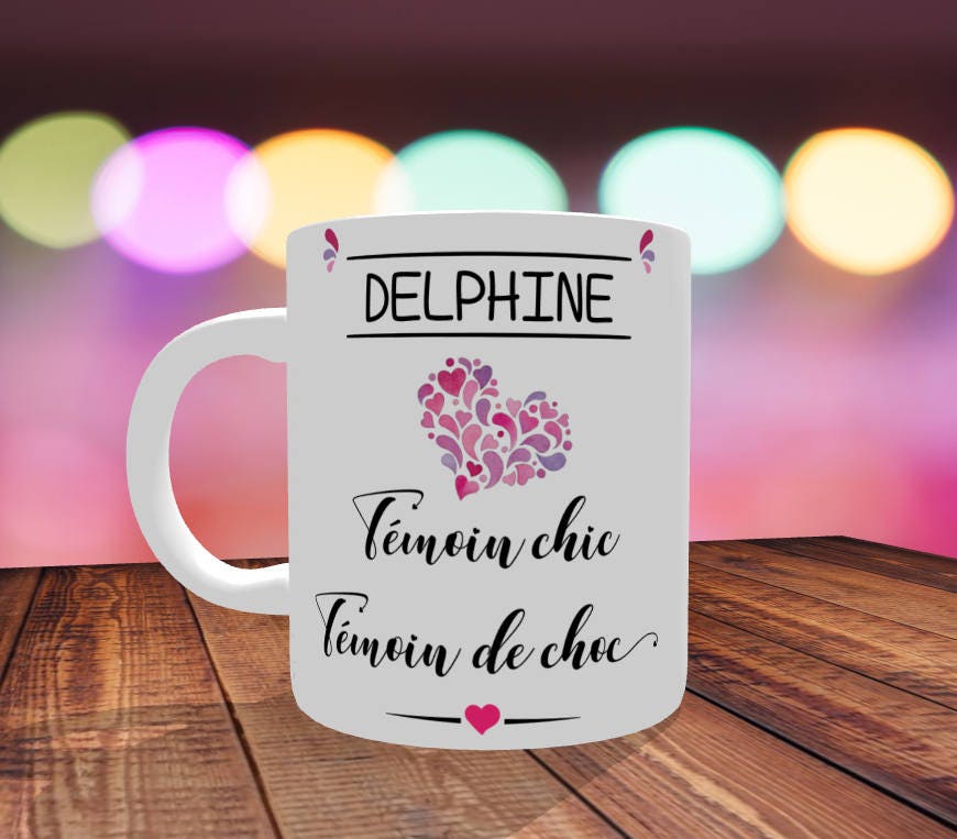 Cadeau Témoin - Mug Chic de Choc, Mug Personnalisé, Tasse Personnalisée, Tasse à Personnaliser, Mug 