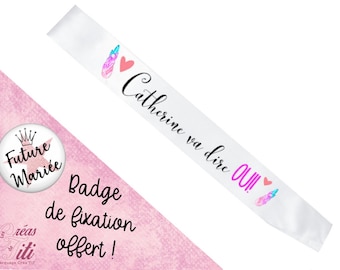 Personalized EVJF scarf gonna say yes , bride future gift, miss EVJF scarfIl
