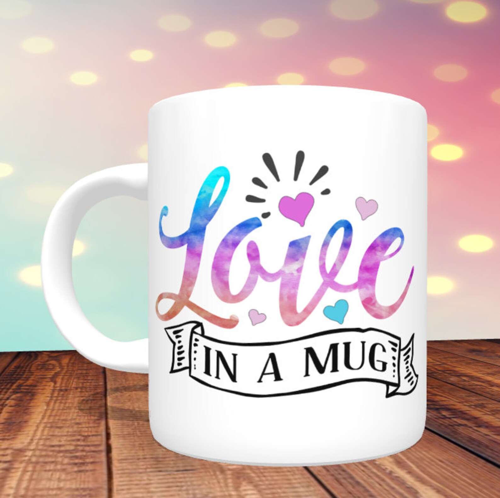 Mug Quote love in a Mug in White Ceramic Humorous Etsy UK