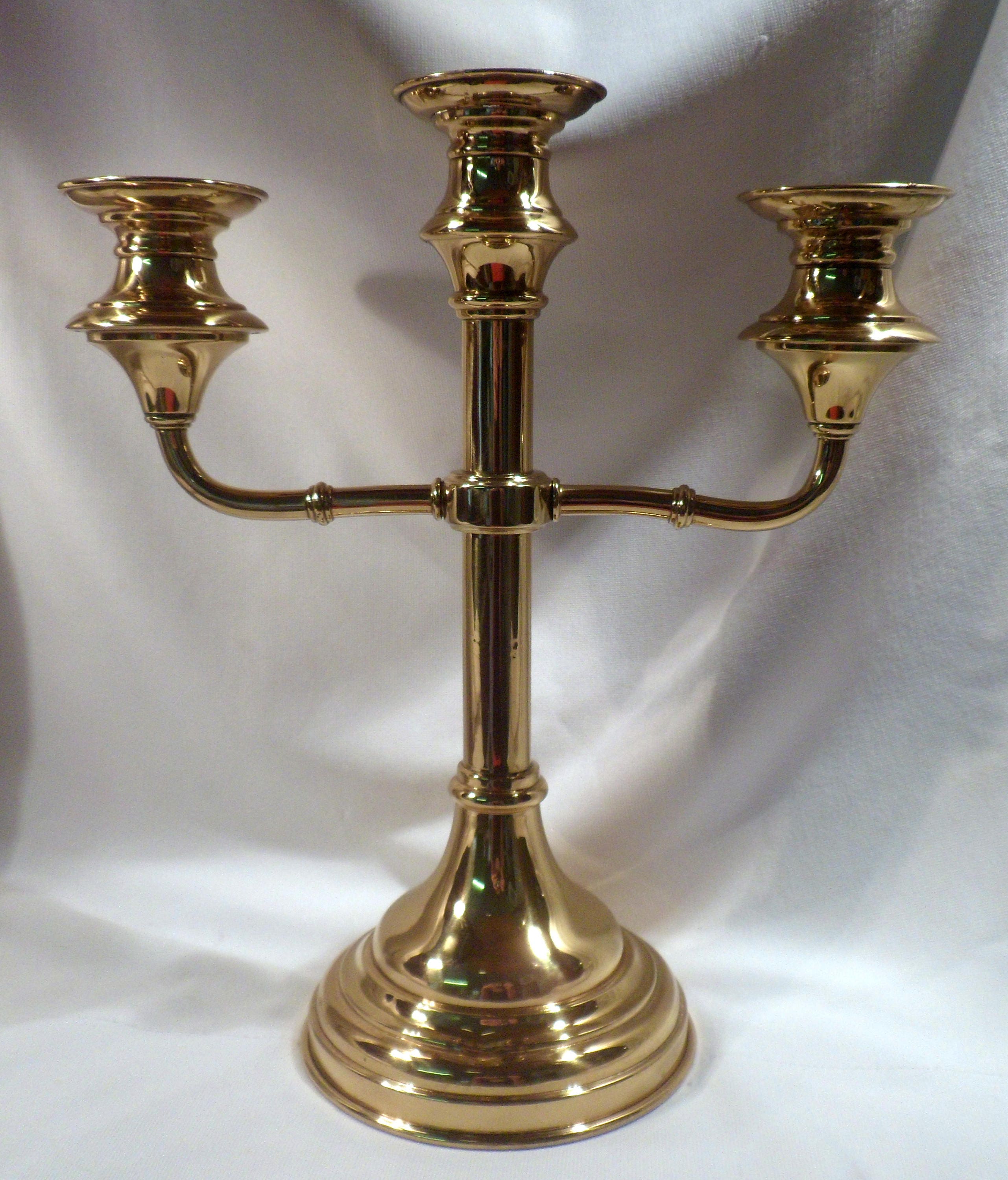 Large Vintage Brass Candelabra 3Light 14 Height Etsy