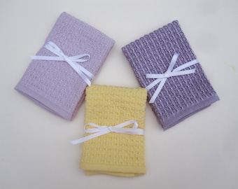 Handwoven Waffle Weave Washcloth Facecloth