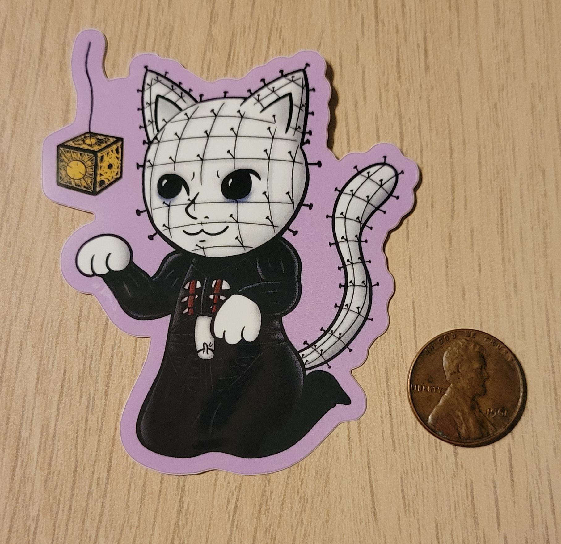 Pinhead Cat Boy Sticker - Etsy