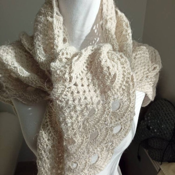 Hand-crocheted shawl