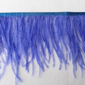 10Yards Royal Blue Ostrich  Feather Trimming Fringe