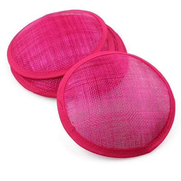 5inch Hot Pink Hat base sinamay bibi chapeau forme pour bricolage chapeau chapellerie Supply ronde forme