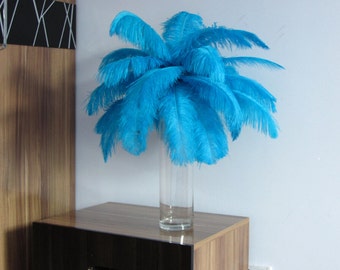 45 Turquoise Ostrich Feather， 18-20inch