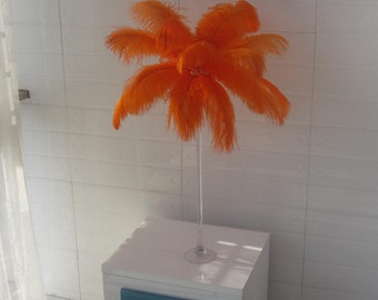 Discount item 100 Orange Color Ostrich Feather Plume for Wedding centerpieces