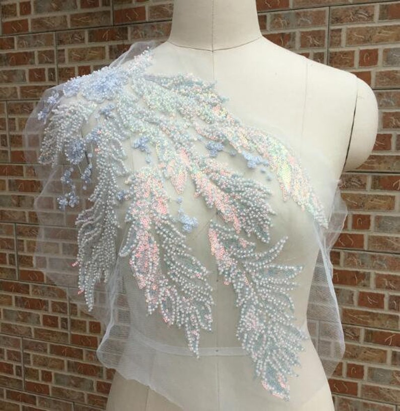 Couture Gowns Lyrical Dance Ballet pink 3D Applique #1 Beaded for GRAD