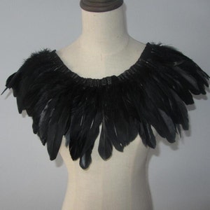 Black Feathers SHAWL Shrug Shoulders Feathers Cape Halloween - Etsy