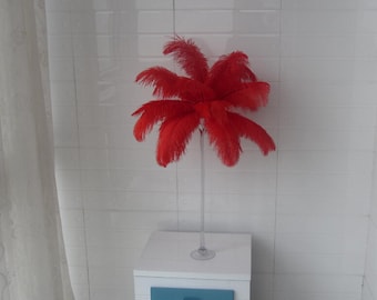 Discount item 100 Red Color Ostrich Feather Plume for Wedding centerpieces