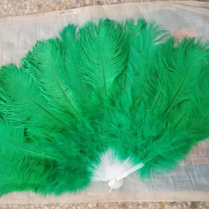 42 x 82 cm Großer Federfächer Burlesque Dance Federfächer Brautstrauß Grün