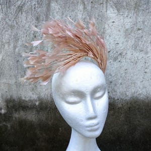 Goose Feather Wired Millinery Hat Mount Royal Blue