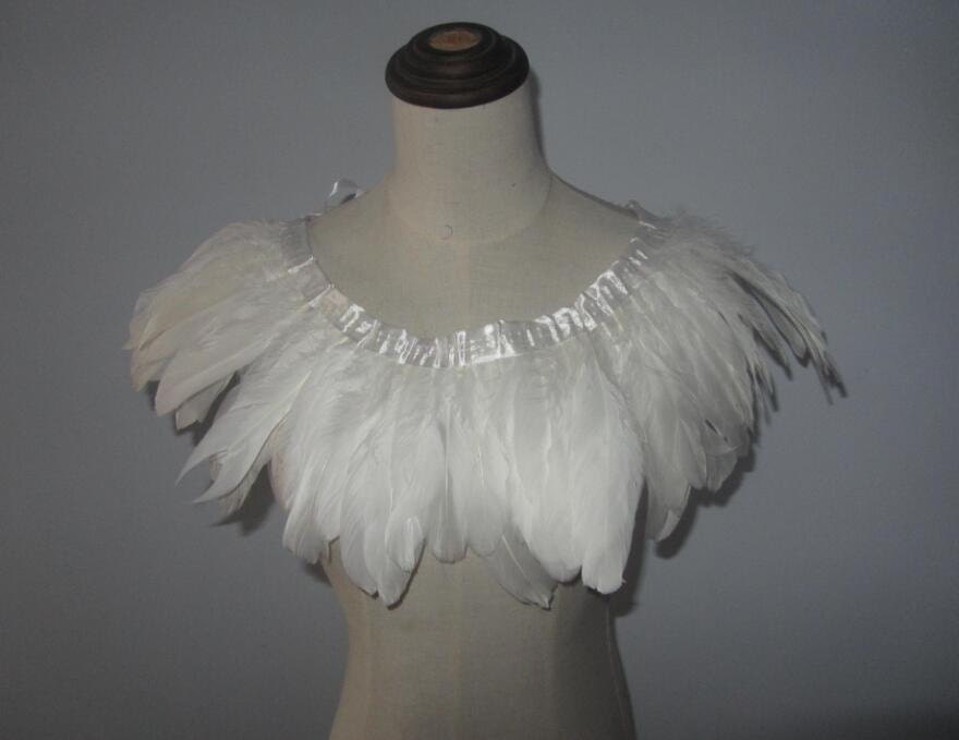 White Feathers SHAWL Shrug Shoulders Feathers Cape Halloween - Etsy