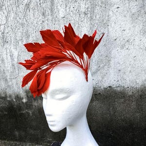 Goose Feather Wired Millinery Hat Mount black