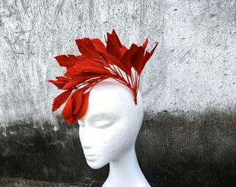 Goose Feather Wired Millinery Hat Mount black