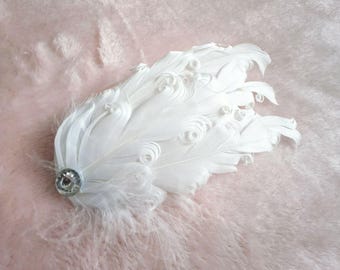 Feder Fascinator / Warbonnet Indianer Stil - Weiß & Schwarz, Für Halloween Oder Kostüme