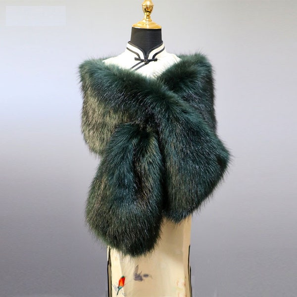 faux fur cape shawl