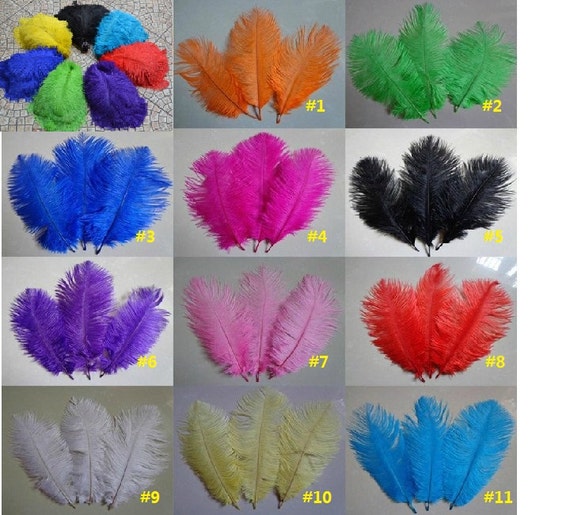 100pcs Champagne Ostrich Feather Plume for Wedding Centerpieces