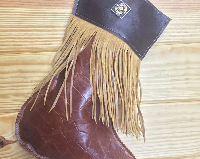 Handcrafted Leather Christmas Socking