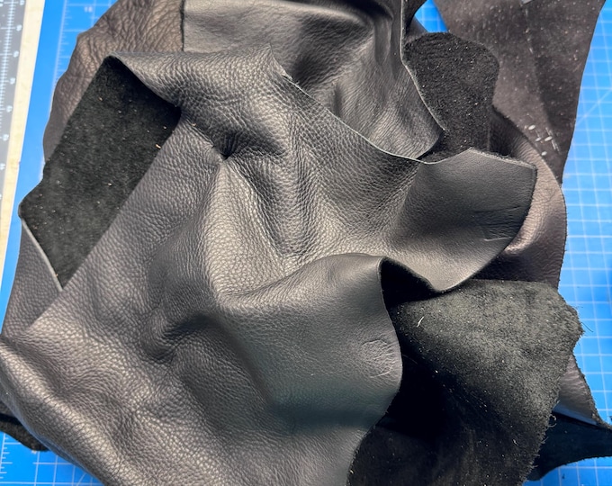 Black Deer Tan Leather Scrap Bag